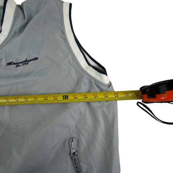 American Crown Golf Vest 2XL Gray Massachusetts Windbreaker Sleeveless - Picture 10 of 11